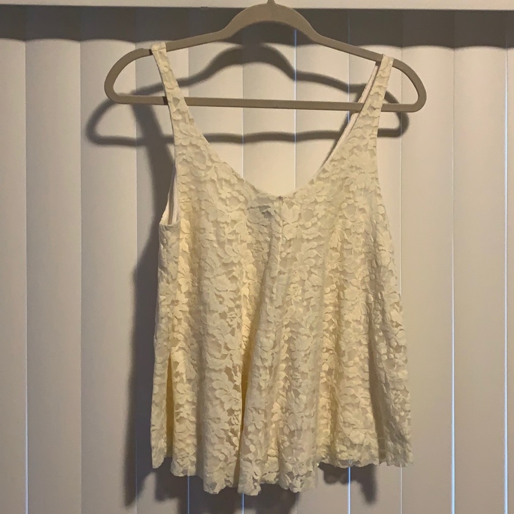 Cream lace American Eagle tank top